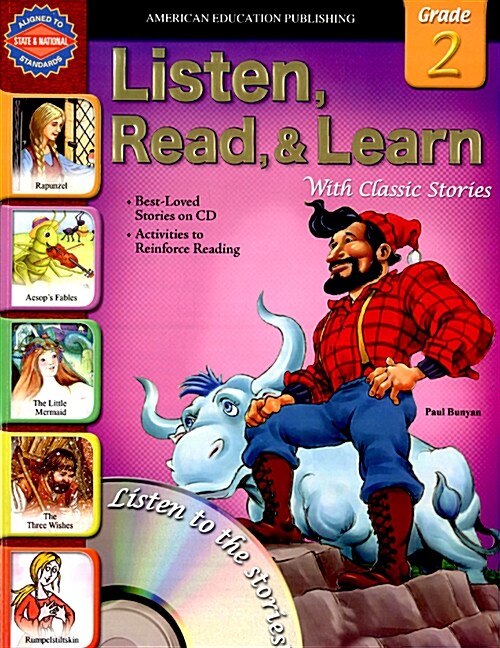 [중고] Listen, Read, & Learn with Classic Stories: Grade 2 [With CD] (Paperback)