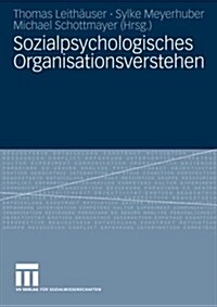 Sozialpsychologisches Organisationsverstehen (Paperback, 2009)
