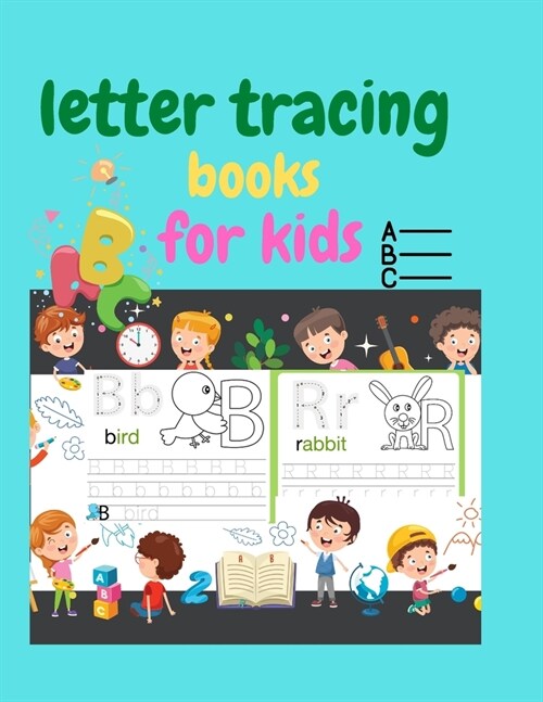 letter tracing books for kids: alphabet coloring preschool activity book (Paperback)
