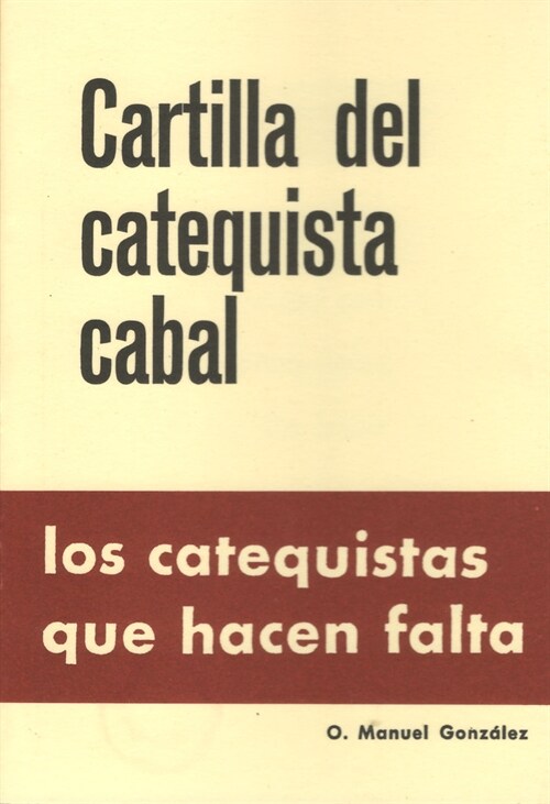 CARTILLA DEL CATEQUISTA CABAL (Book)