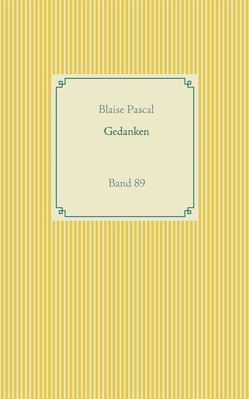 Gedanken: Band 89 (Paperback)