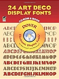 24 Art Deco Display Fonts (Paperback, CD-ROM)