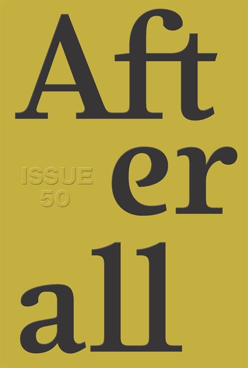 Afterall: Autumn/Winter 2020, Issue 50 (Paperback)