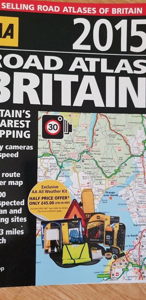 [중고] Road Atlas Britain 2015 (Spiral Bound, 29 Rev ed)