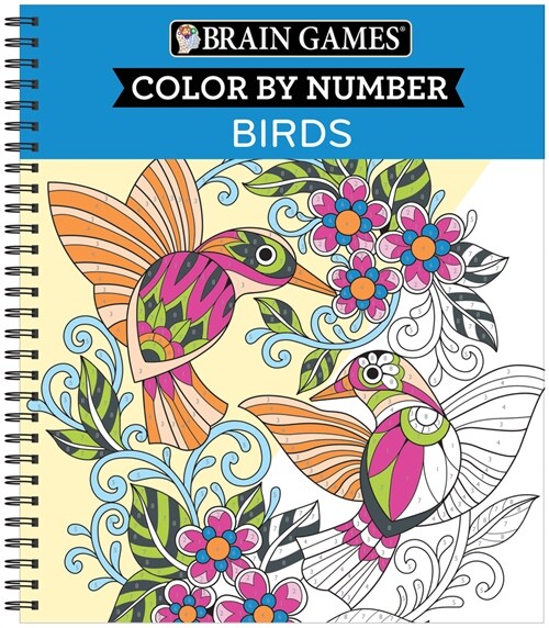 Brain Games - Color by Number: Birds (Spiral)