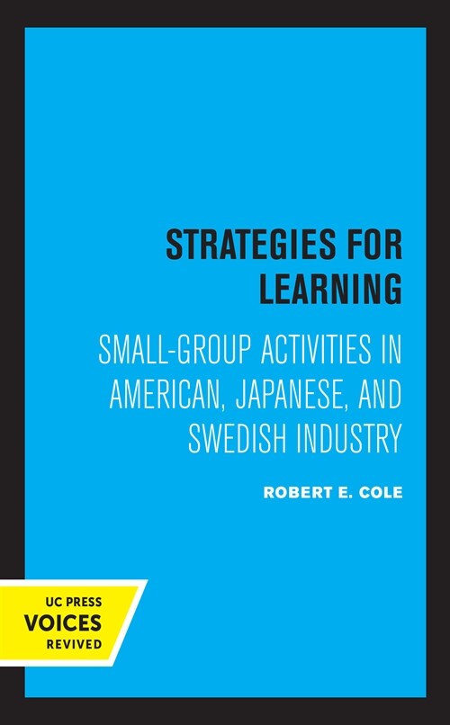 Strategies for Learning: Small-Group Activities in American, Japanese, and Swedish Industry (Hardcover)