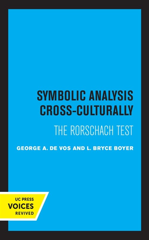 Symbolic Analysis Cross-Culturally: The Rorschach Test (Paperback)