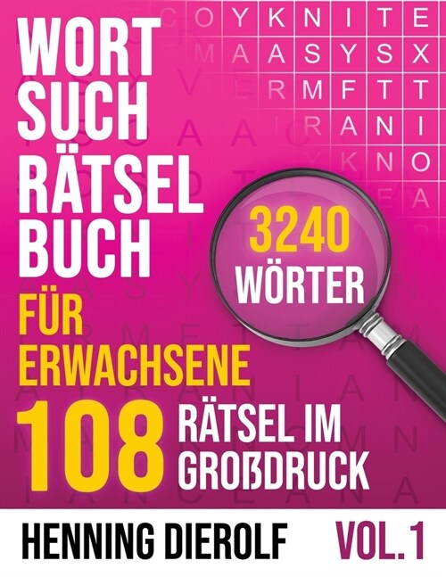 Wortsuchr?selbuch f? Erwachsene: 108 R?sel im Gro?ruck mit insgesamt 3240 W?tern (Paperback)