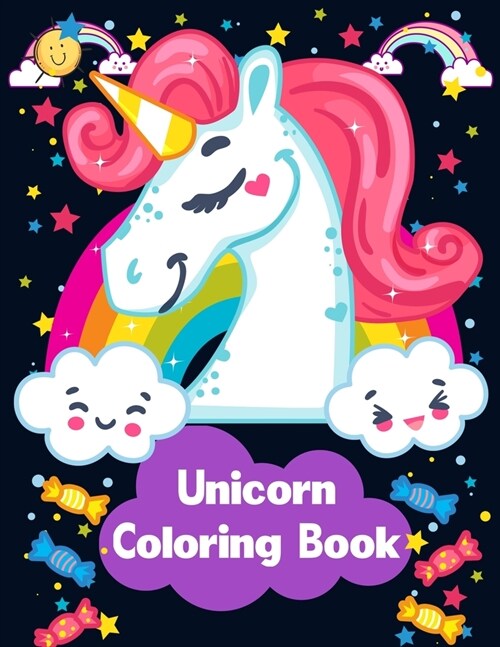 Unicorn Coloring Book: Unicorn Activity Book for Kids toddler boys & girl Ages 4-8-12 (Paperback)