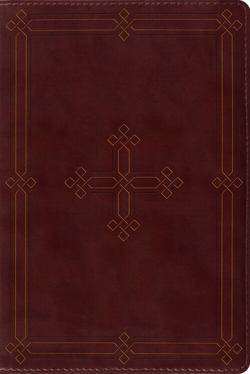 ESV Study Bible, Personal Size (Trutone, Crimson, Engraved Cross Design) (Imitation Leather)