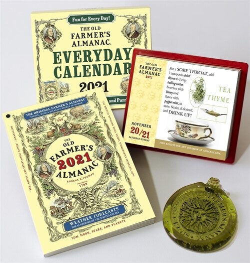 The Old Farmers Almanac 2021 + Everyday Box Calendar 2021 + Sun Catcher Bundle (WW)