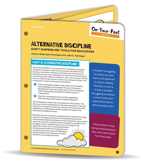 On-Your-Feet Guide: Alternative Discipline: Don′t Suspend Me! Tools for Educators (Other)
