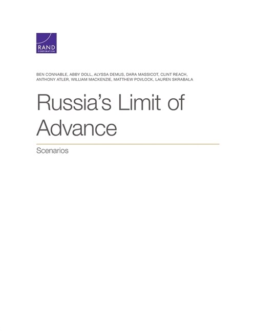 Russias Limit of Advance: Scenarios (Paperback)