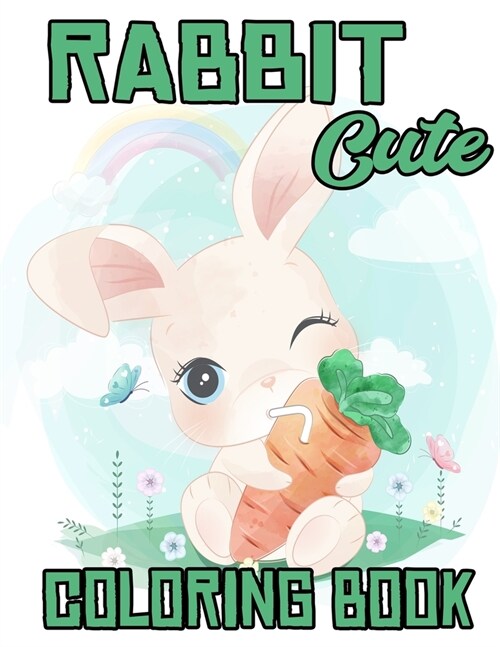 Rabbit Cute Coloring Book (Paperback)