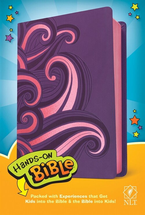 Hands-On Bible NLT (Leatherlike, Purple/Pink Swirls) (Imitation Leather)