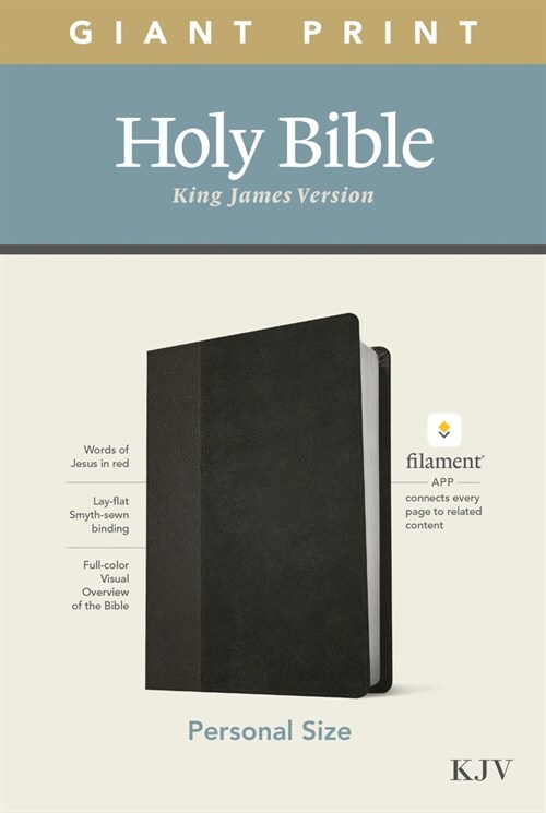 KJV Personal Size Giant Print Bible, Filament Enabled Edition (Leatherlike, Black/Onyx) (Imitation Leather)