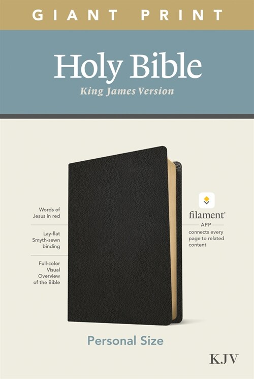 KJV Personal Size Giant Print Bible, Filament Enabled Edition (Genuine Leather, Black) (Leather)