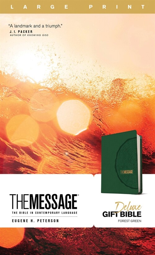 The Message Deluxe Gift Bible, Large Print (Leather-Look, Green): The Bible in Contemporary Language (Imitation Leather)