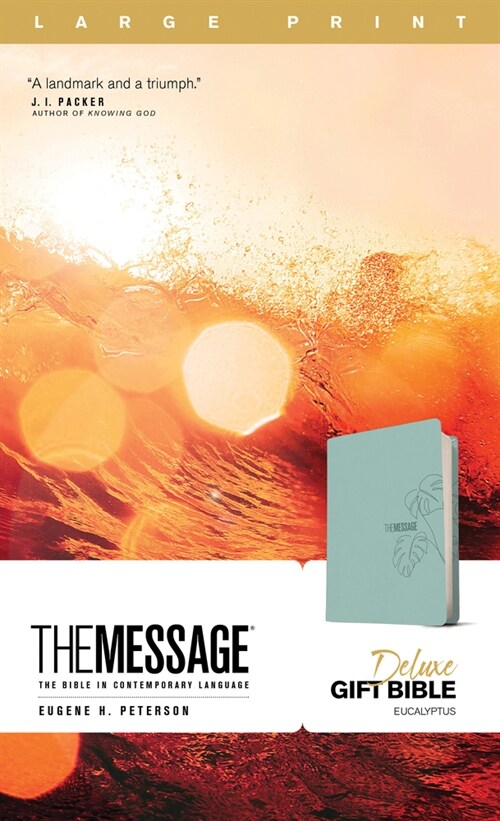 The Message Deluxe Gift Bible, Large Print (Leather-Look, Teal): The Bible in Contemporary Language (Imitation Leather)