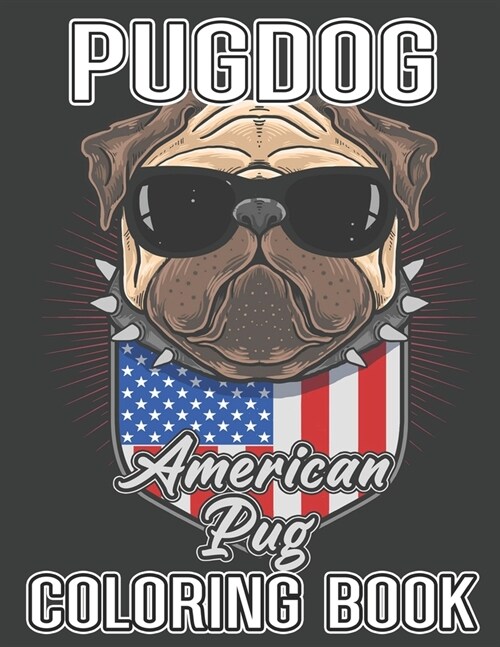 PugDog American Pug Coloring Book (Paperback)