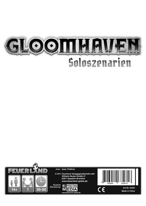 Gloomhaven Solo-Szenarien (Spiel-Zubehor) (Game)