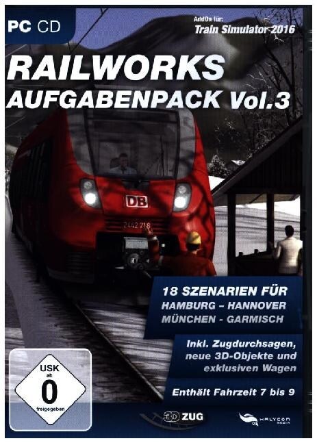 Railworks Aufgabenpack, AddOn fur Train Simulator 2016. Vol.3, 1 CD-ROM (CD-ROM)