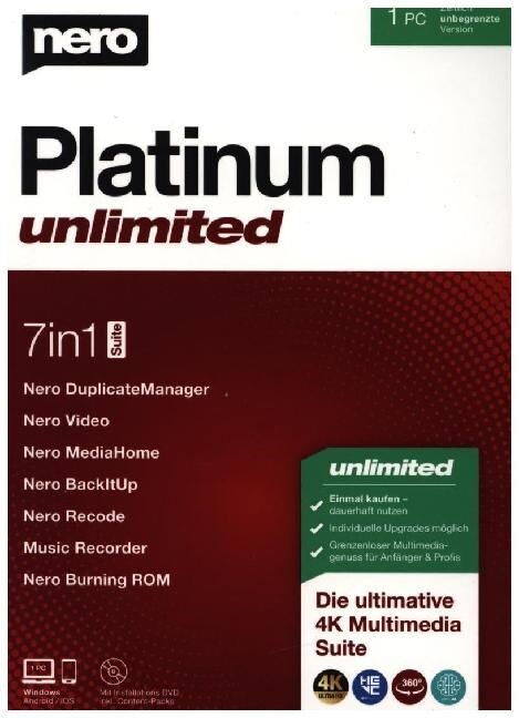 Nero Platinum Unlimited, 1 CD-ROM (CD-ROM)