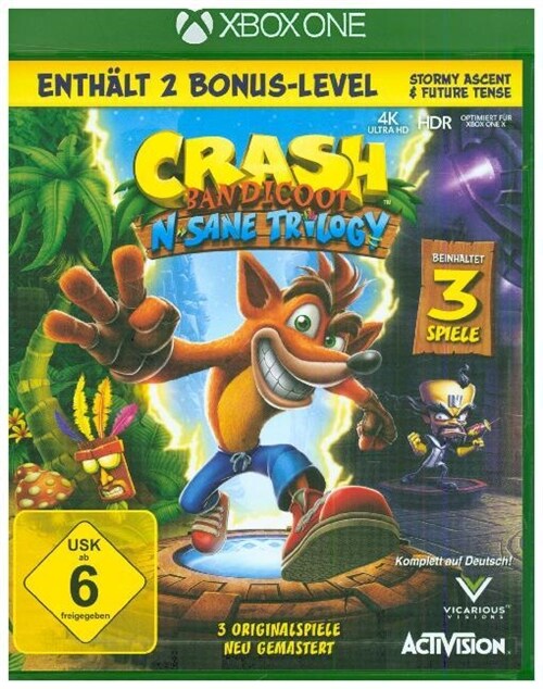 Crash Bandicoot, Nsane Trilogy, 1 XBox One-Blu-ray Disc (Blu-ray)