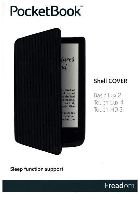 PocketBook Cover Shell fur Touch HD 3, Touch Lux 4, Basic Lux 2, straight lines black (General Merchandise)