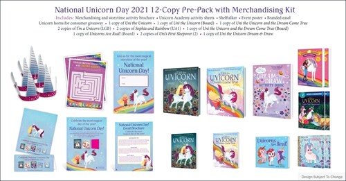 National Unicorn Day 2021 18-Copy Pre-pack and Merchandising Kit (Trade-only Material)
