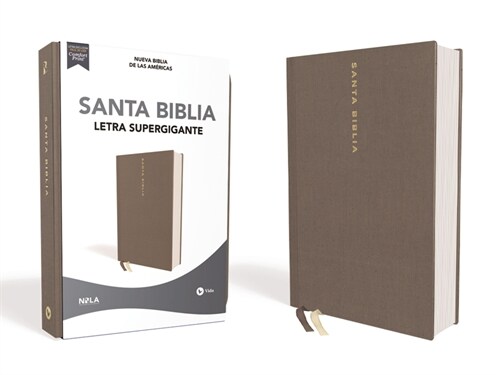 Nbla, Santa Biblia, Letra Supergigante, Tapa Dura/Tela, Gris, Palabras de Jes? En Rojo, Comfort Print (Hardcover)