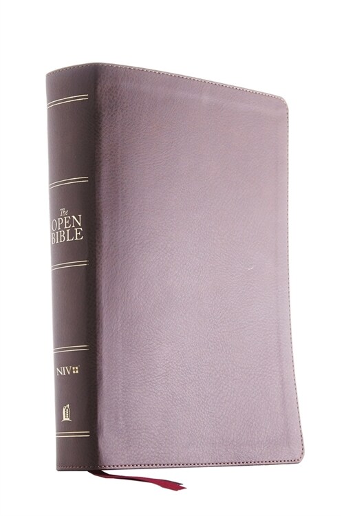 The Niv, Open Bible, Leathersoft, Brown, Red Letter Edition, Comfort Print: Complete Reference System (Imitation Leather)