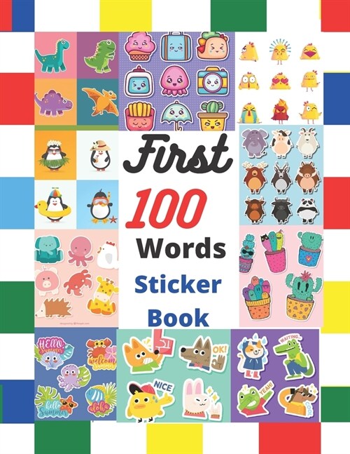 First 100 Stickers Book: Sticker Book: Sticker Activity ABC: Over 100 Stickers with Coloring Pages (Paperback)