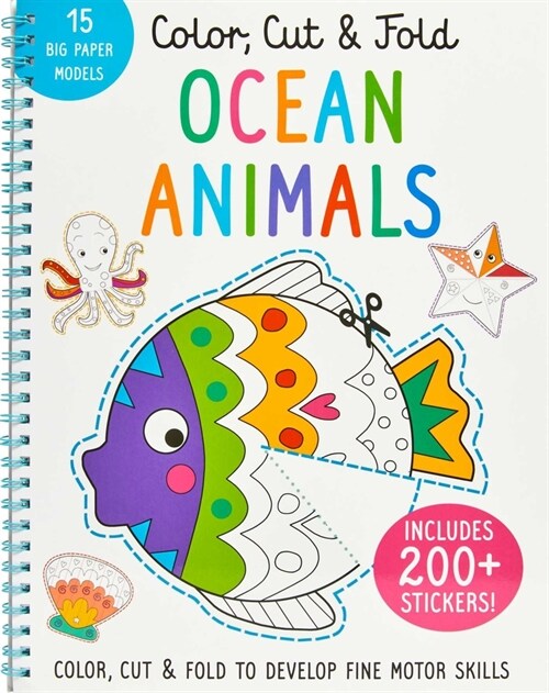 Color, Cut, and Fold: Ocean Animals (Paperback)