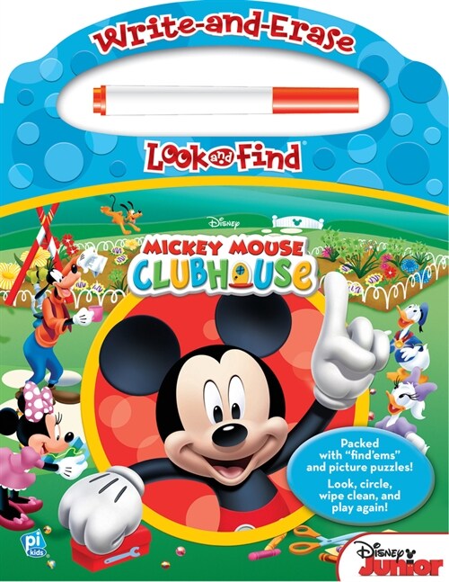 Disney Junior Mickey: Write-And-Erase Look and Find [With Marker] (Board Books)