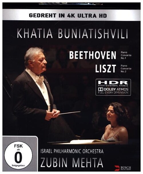 Khatia Buniatishvili & Zubin Mehta: Liszt & Beethoven 4K, 1 UHD-Blu-ray (Blu-ray)