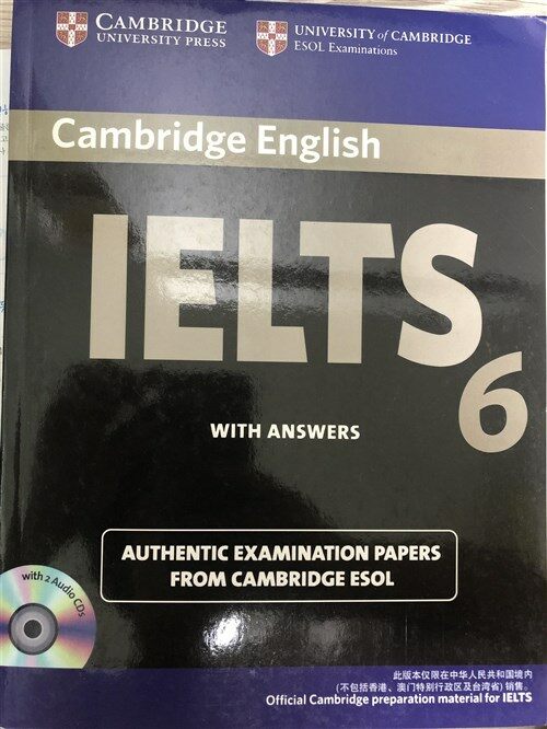 [중고] Cambridge Ielts 6 Self-Study Pack (China Edition) (Hardcover)