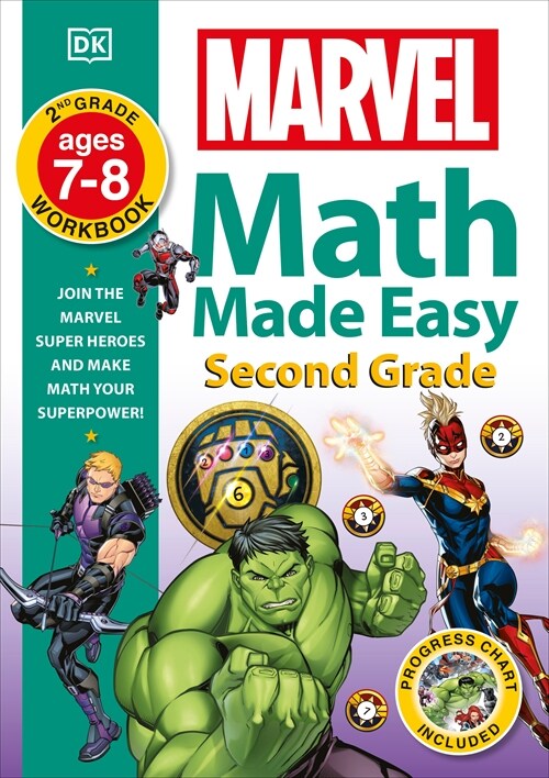 Marvel Math Made Easy, Second Grade: Join the Marvel Super Heroes and Make Math Your Superpower! (Paperback)