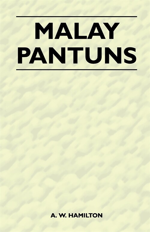Malay Pantuns (Paperback)