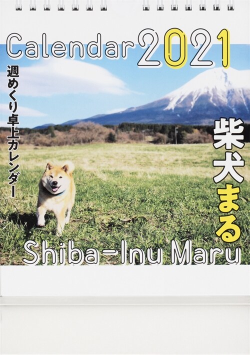 2021年 柴犬まる週めくり卓上カレンダ-