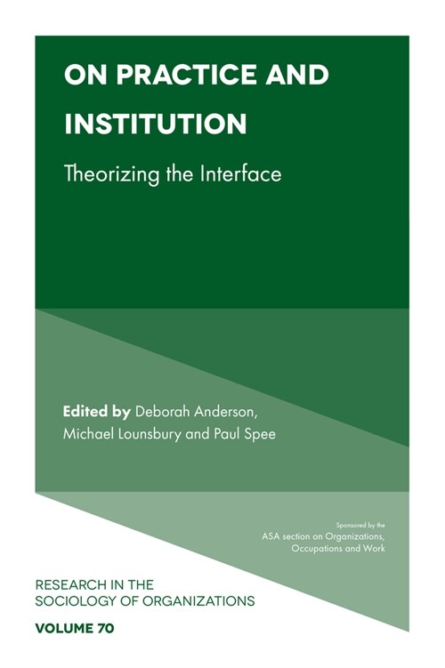 On Practice and Institution : Theorizing the Interface (Hardcover)