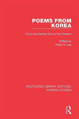 Poems from Korea : From the Earliest Era to the Present (Paperback)