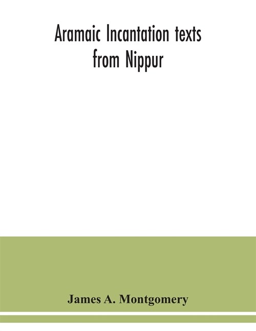 Aramaic incantation texts from Nippur (Paperback)