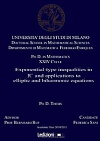 Exponential-Type Inequalities in N and Applications to Elliptic and Biharmonic Equations (Paperback)