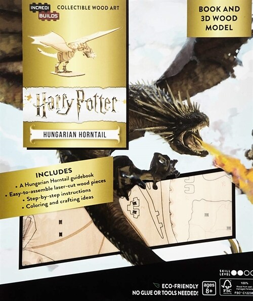 IncrediBuilds: Harry Potter: Hungarian Horntail Book and 3D Wood Model : A Behind-the-Scenes Guide to the Dragons of the Wizarding World (Kit)