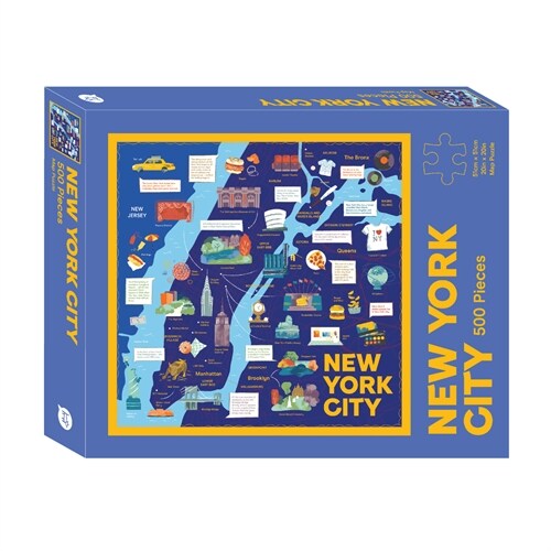 New York City Map: 500-Piece Jigsaw Puzzle (Board Games)