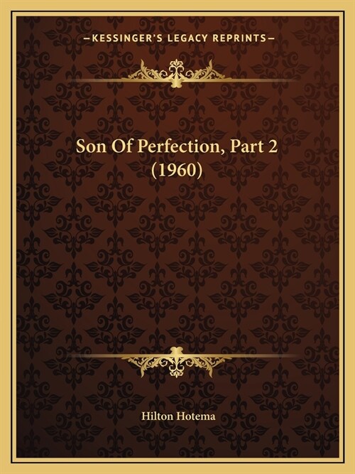 Son Of Perfection, Part 2 (1960) (Paperback)