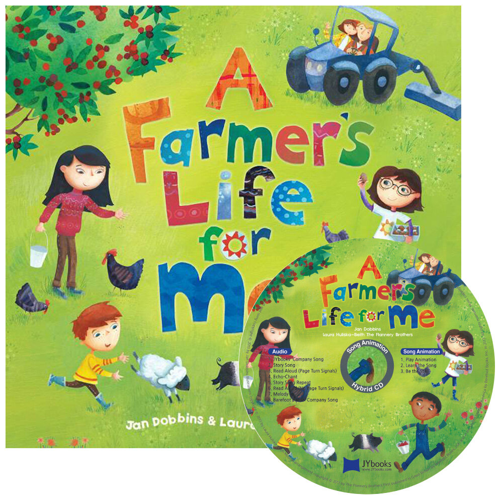 노부영 송 애니메이션 A Farmers Life for Me (QR) (Paperback + Hybrid CD)