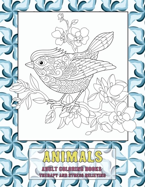 Adult Coloring Books Therapy and Stress Relieving - Animals (Paperback)