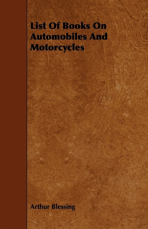 List Of Books On Automobiles And Motorcycles (Paperback)